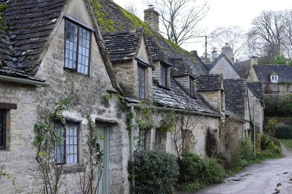 Quaint Cotswolds English village typical of Buckinghamshire
