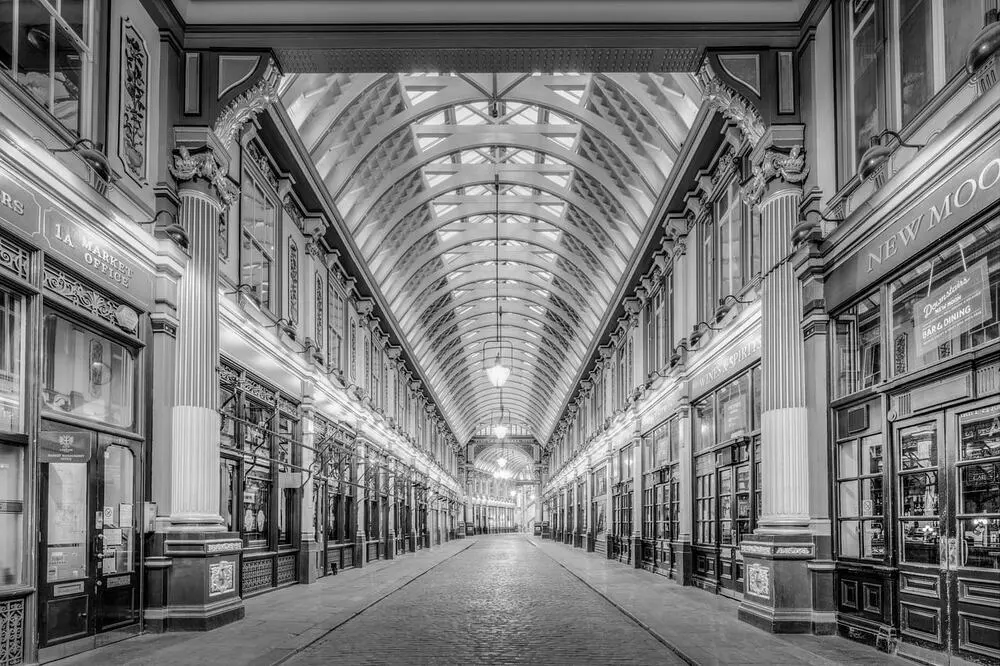 Leadenhall Market, a historic Victorian covered arcade in London